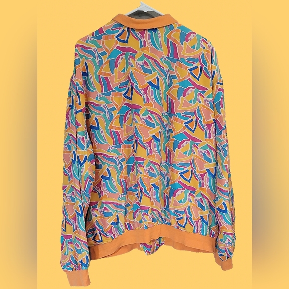 Silktime Vintage 80 90sColorful Printed Bomberjacket - Picture 3 of 5